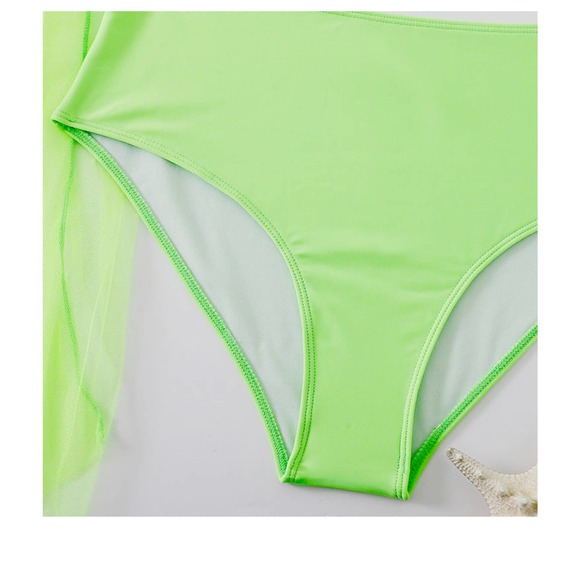 Plus Size Bikini Split Swimsuit Gauze Skirt - Picture 2 of 12